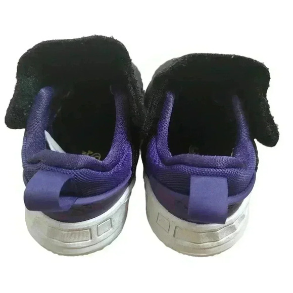 Nike Baby Crib LeBron 18 Black Purple Lakers Slip On Running Shoes - Picture 3 of 5